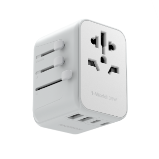 1-World 5-Port Travel Charger 35W