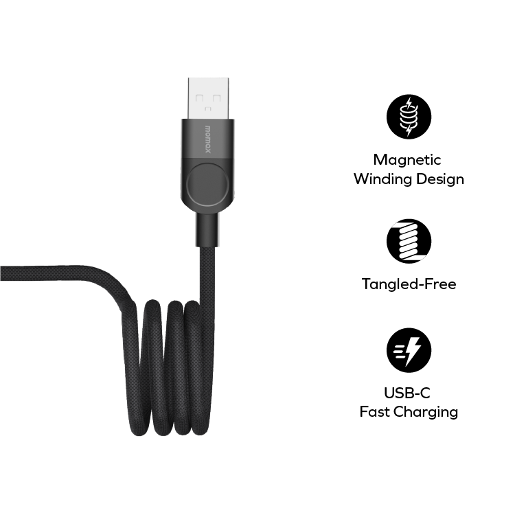 Mag.Link Magnetic USB-A to USB-C Cable 66W 1m - Image 2