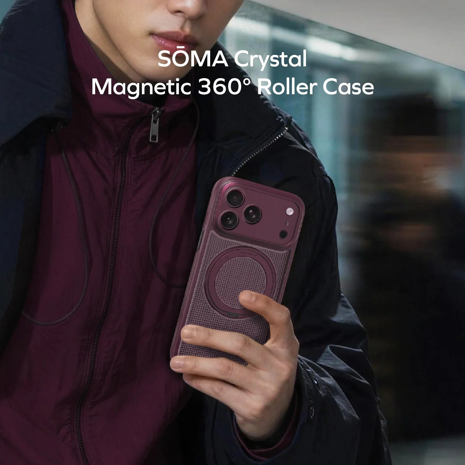 Sōma Crystal MagSafe Case with 360° Kickstand for iPhone 18 Series - Image 7