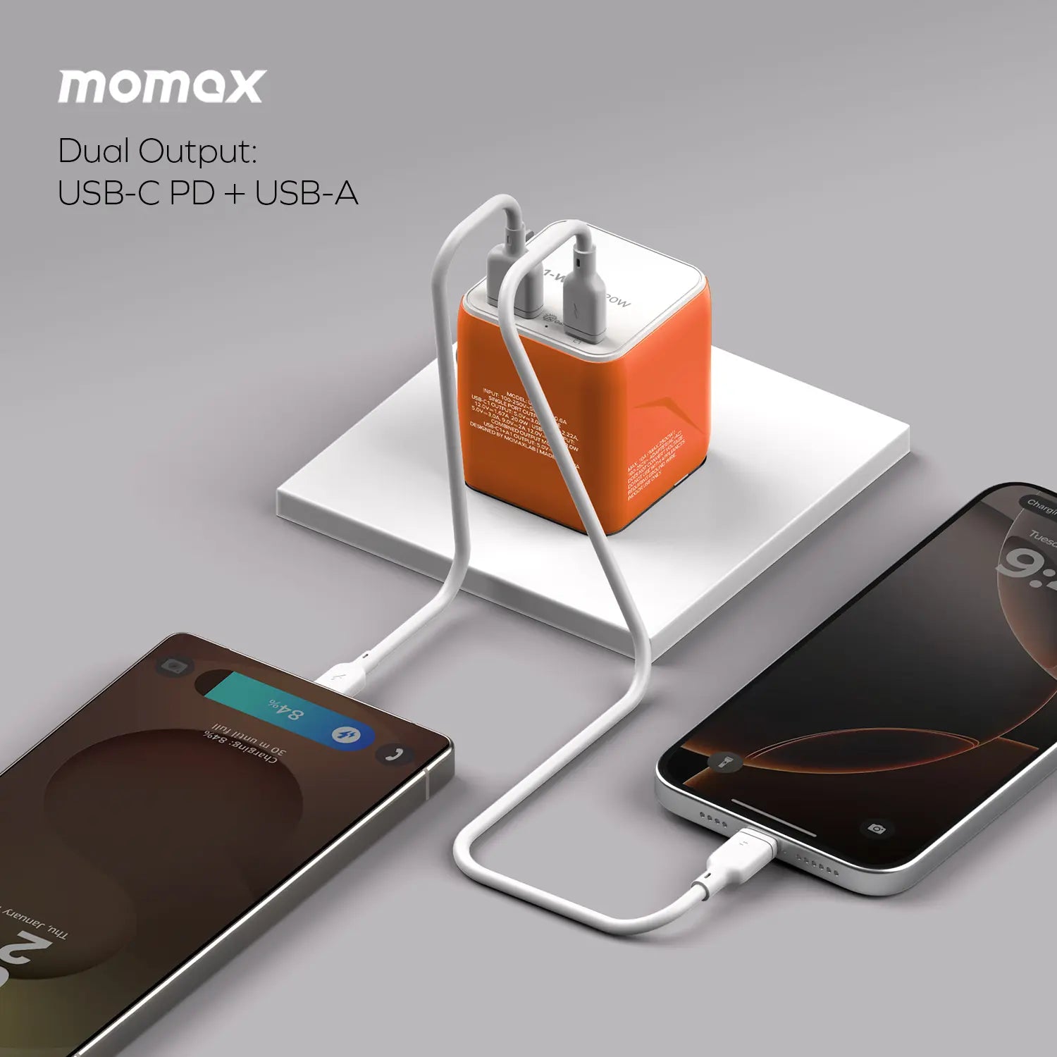1-World²
2-Port USB-A and USB-C GaN Travel Charger 20W - Image 10