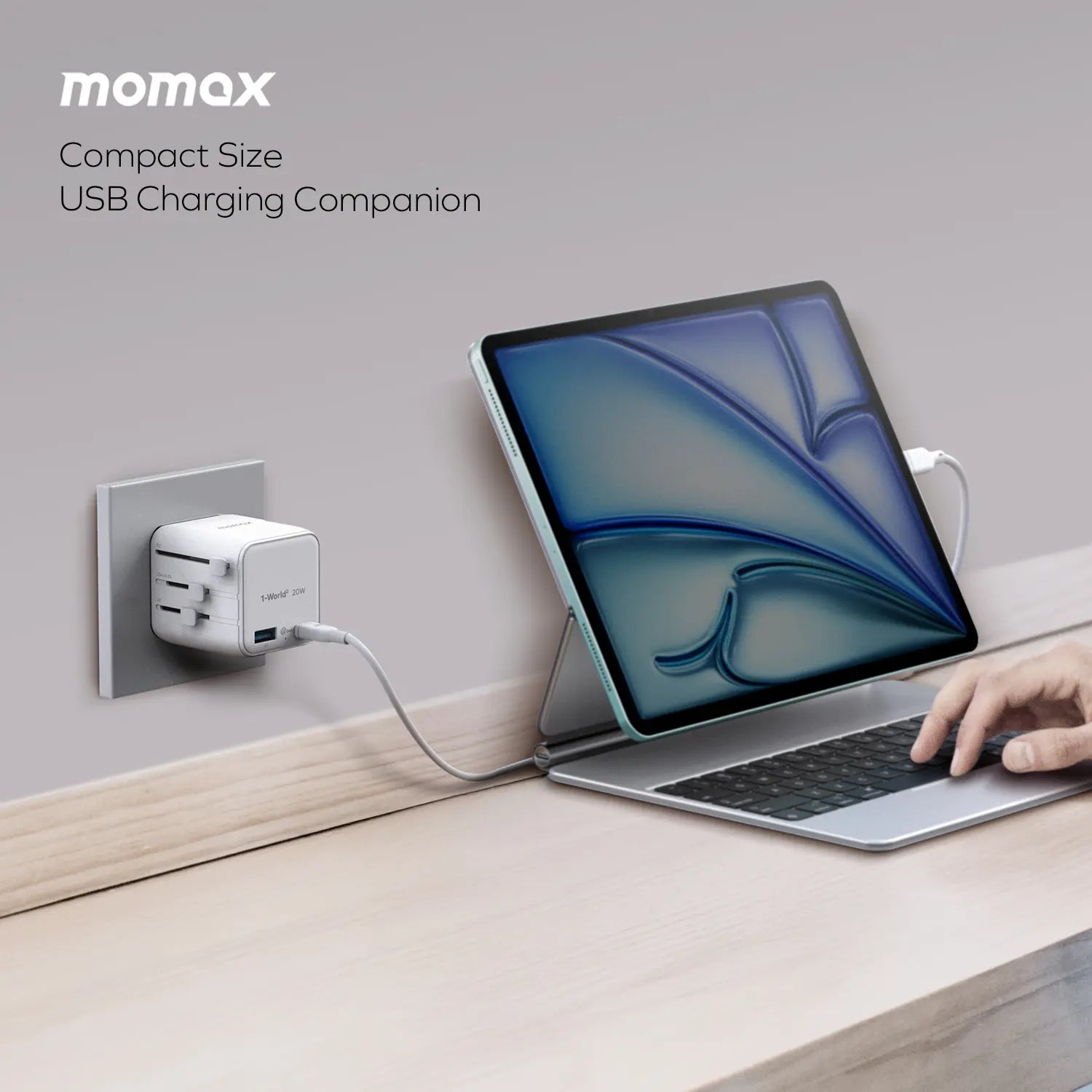 1-World²
2-Port USB-A and USB-C GaN Travel Charger 20W - Image 12