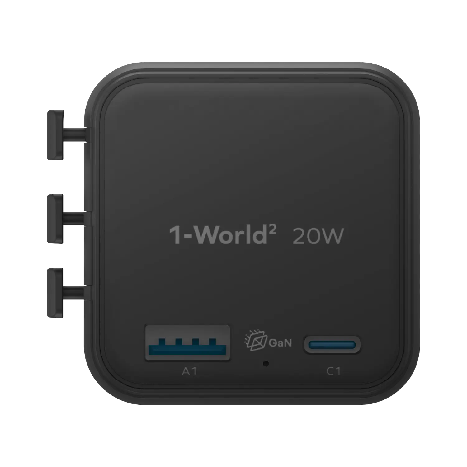 1-World²
2-Port USB-A and USB-C GaN Travel Charger 20W - Image 14