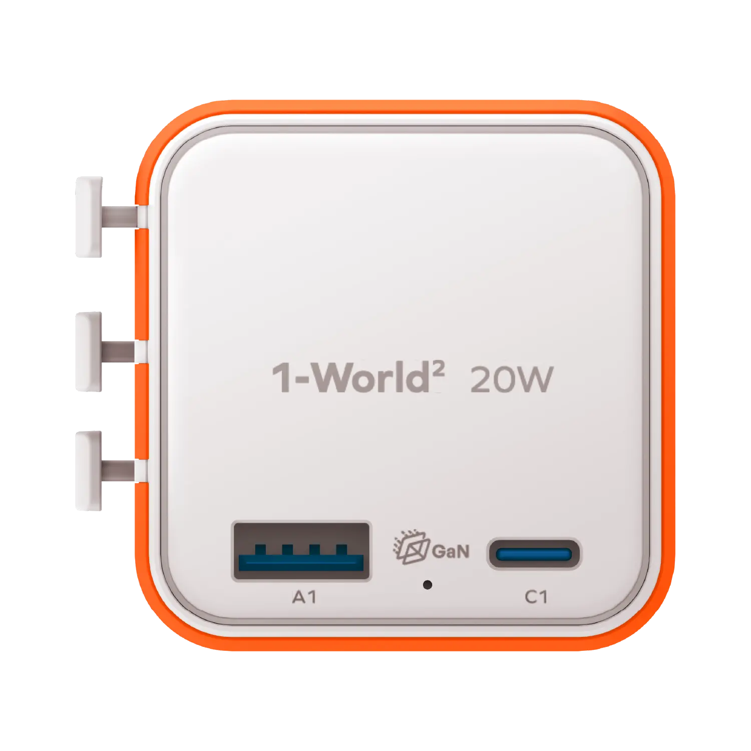 1-World²
2-Port USB-A and USB-C GaN Travel Charger 20W - Image 18