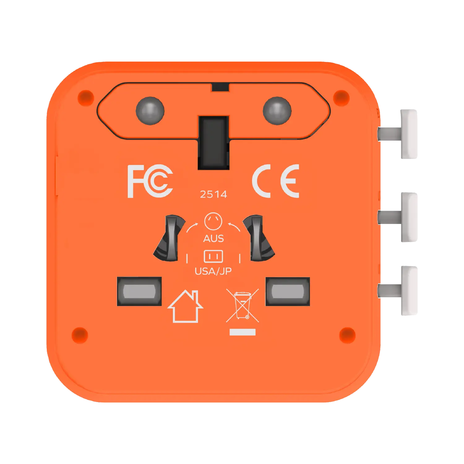 1-World²
2-Port USB-A and USB-C GaN Travel Charger 20W - Image 3