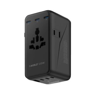 1-World² Dreamer 235 7-Port Dual AC Travel Adapter